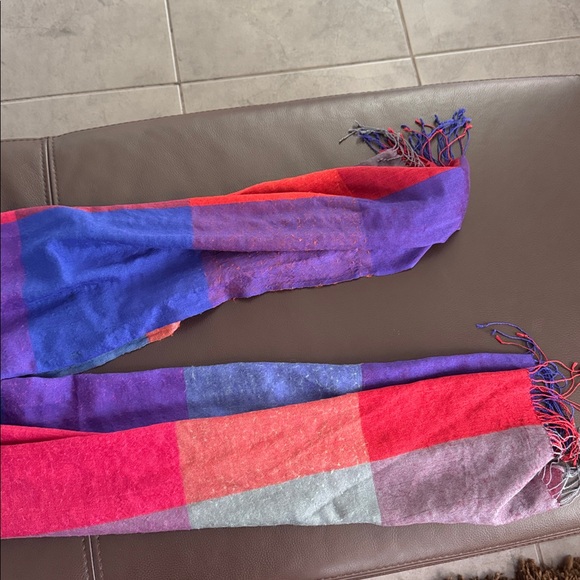 Colorful Patchwork Scarf - Picture 2 of 2